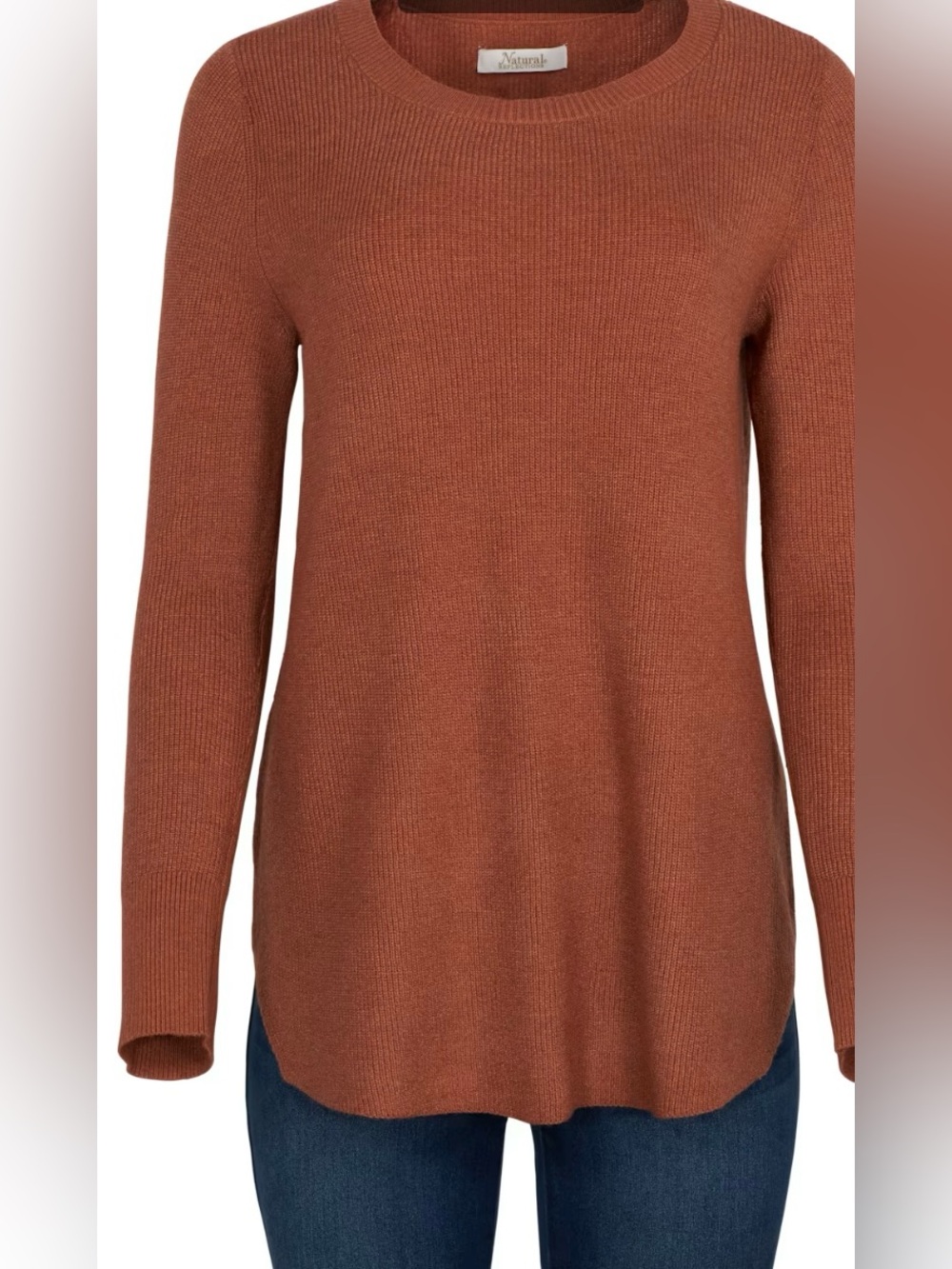 Natural Reflections Rust Crew Neck Sweater